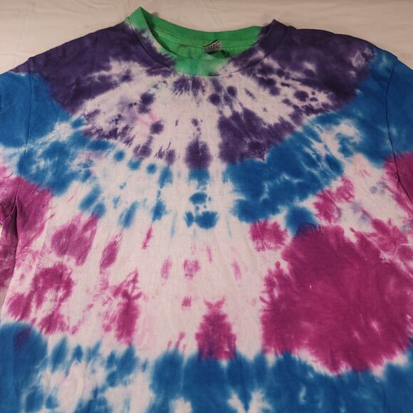 Gildan Casual Crew Neck Short Sleeve T Shirt Mens Size Small S Tie-dye Multi - Picture 1 of 9